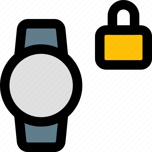 Circle, smartwatch, lock, security icon - Download on Iconfinder