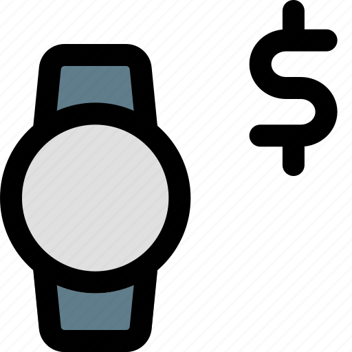 Circle, smartwatch, money, dollar icon - Download on Iconfinder
