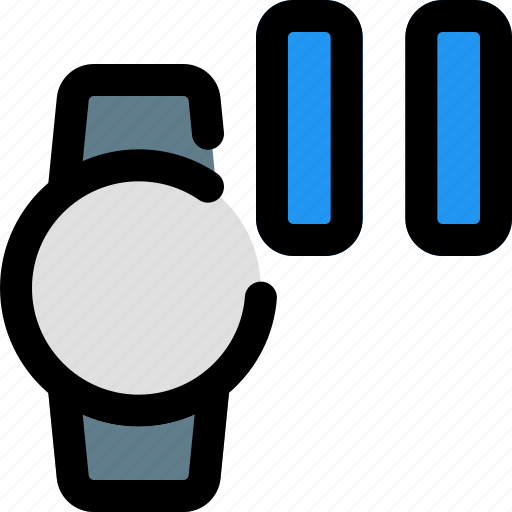 Circle, smartwatch, pause, multimedia icon - Download on Iconfinder