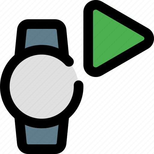 Circle, smartwatch, play, multimedia icon - Download on Iconfinder