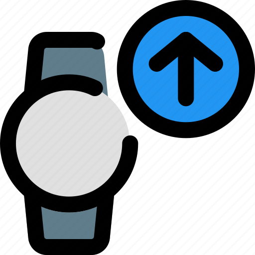 Circle, smartwatch, up, arrow icon - Download on Iconfinder