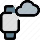 cloud, square, smartwatch, storage