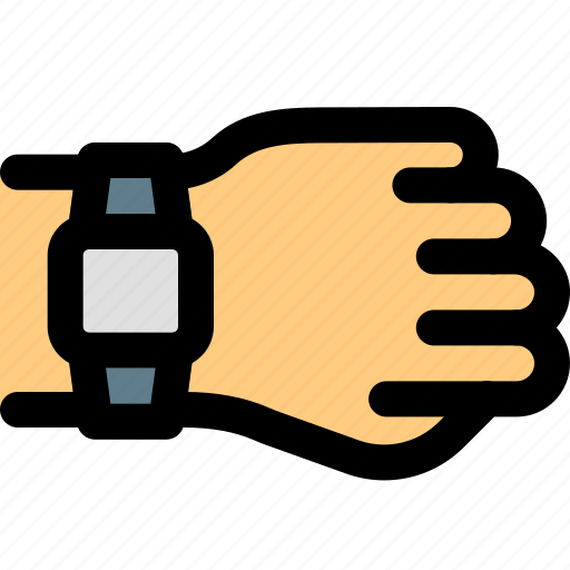 Hand, wearing, square, smartwatch icon - Download on Iconfinder