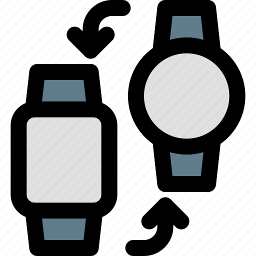 Smartwatch, switch, phones, transfer icon - Download on Iconfinder