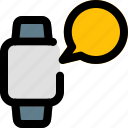 square, smartwatch, comment, chat