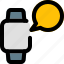 square, smartwatch, comment, chat 