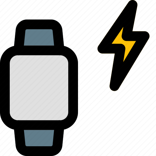 Square, smartwatch, flash, charge icon - Download on Iconfinder