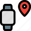 square, smartwatch, location, pin 