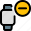 square, smartwatch, minus, remove 