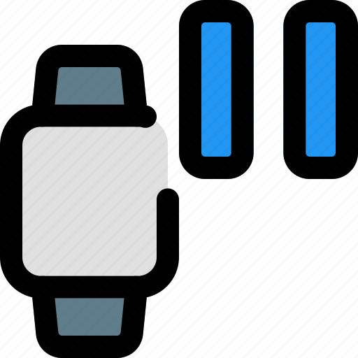 Square, smartwatch, pause, control icon - Download on Iconfinder