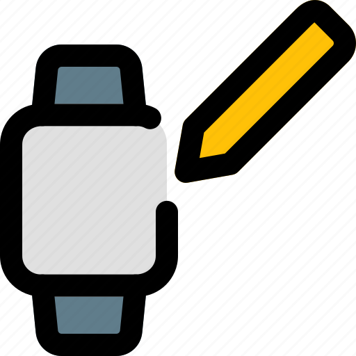 Square, smartwatch, pencil, edit icon - Download on Iconfinder