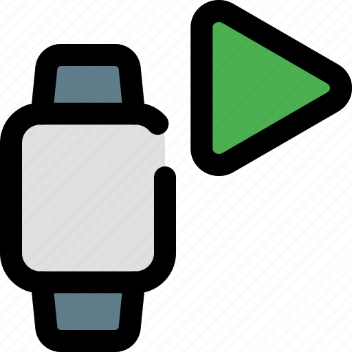 Square, smartwatch, play, video icon - Download on Iconfinder