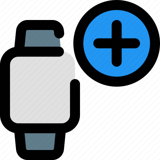 Square, smartwatch, plus, add icon - Download on Iconfinder