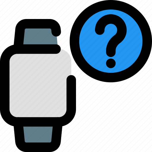 Square, smartwatch, question, support icon - Download on Iconfinder