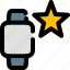 square, smartwatch, star, favorite 