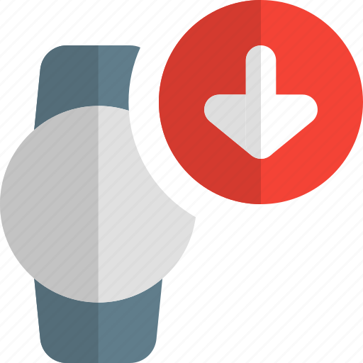Circle, smartwatch, down, phones icon - Download on Iconfinder