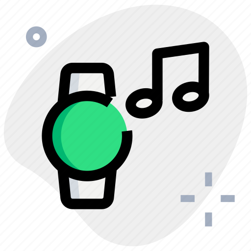 Circle, smartwatch, music, phones, mobiles, green icon - Download on Iconfinder