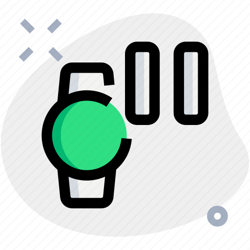 Circle, smartwatch, pause, phones, mobiles icon - Download on Iconfinder