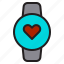 hearth, rate, smart, watch, screen, technology 
