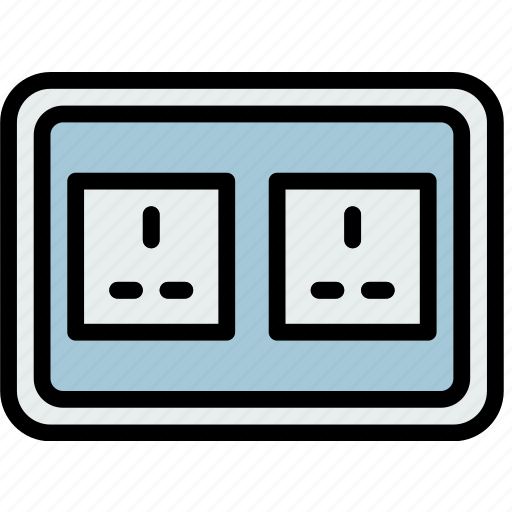 Building, construction, double, socket, tool, uk, work icon - Download on Iconfinder