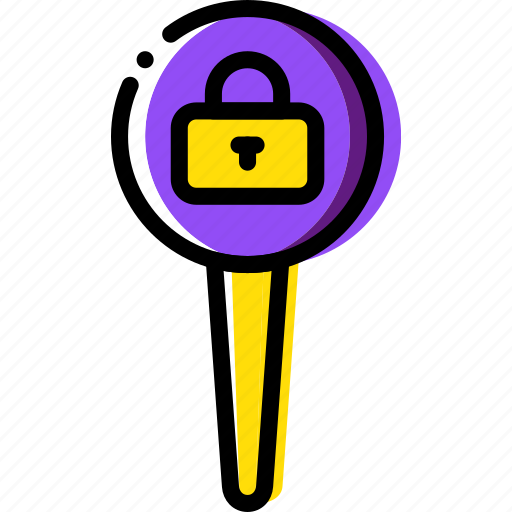 Location, lock, map, navigation, pin icon - Download on Iconfinder