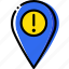 location, map, navigation, pin, warning 