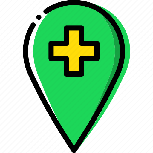 Hospital, location, map, navigation, pin icon - Download on Iconfinder