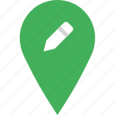 edit, location, map, marker, navigation, pin