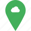 add, cloud, location, map, pin 