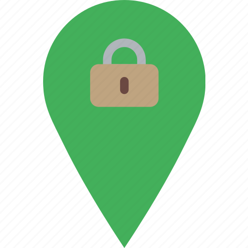 Location, lock, map, marker, navigation, pin icon - Download on Iconfinder