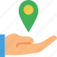 give, location, map, marker, navigation, pin 
