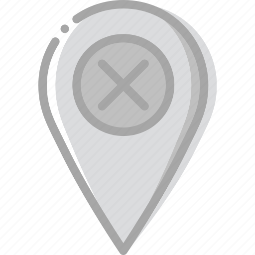 Delete, location, map, navigation, pin icon - Download on Iconfinder
