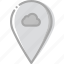 add, cloud, location, map, navigation, pin 