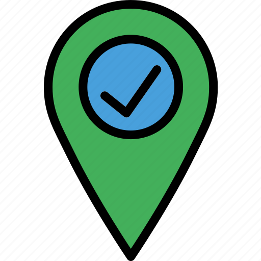 Location, map, navigation, pin, success icon - Download on Iconfinder