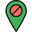 forbidden, location, map, navigation, pin 