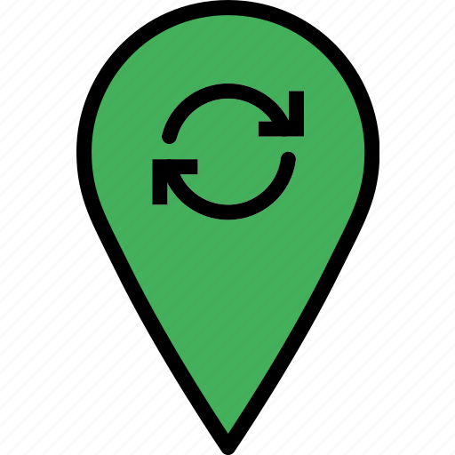 Location, map, navigation, pin, sync icon - Download on Iconfinder