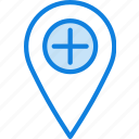 add, location, map, navigation, pin