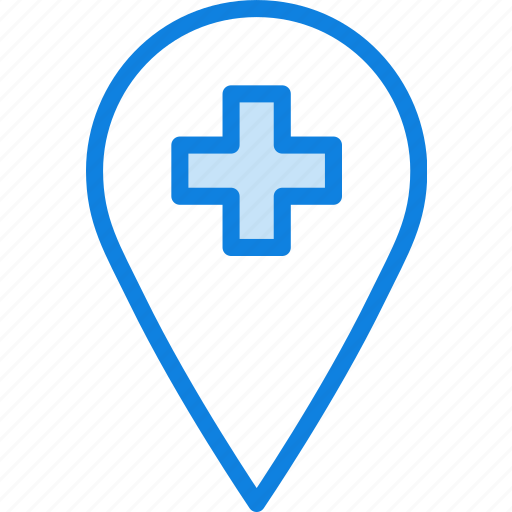 Hospital, location, map, navigation, pin icon - Download on Iconfinder