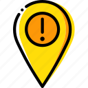 location, map, navigation, pin, warning