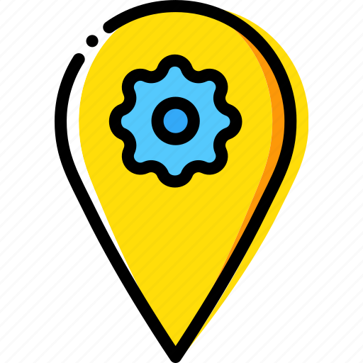 Location, map, navigation, pin, settings icon - Download on Iconfinder