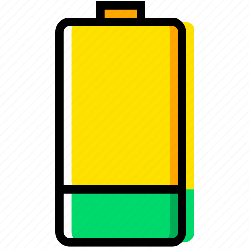 Battery, communication, essential, half, interaction icon - Download on Iconfinder