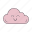 cheerful, cloud, cloud computing, emoji, emoticon, happy, smile 