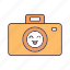 cheerful, digital, emoji, emoticon, happy, photo camera, smile 