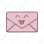 email, emoji, emoticon, happy, letter, message, smile 