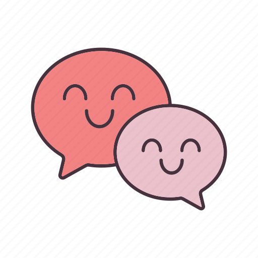 Chat, emoji, emoticon, happy, message, smile, speech bubble icon - Download on Iconfinder