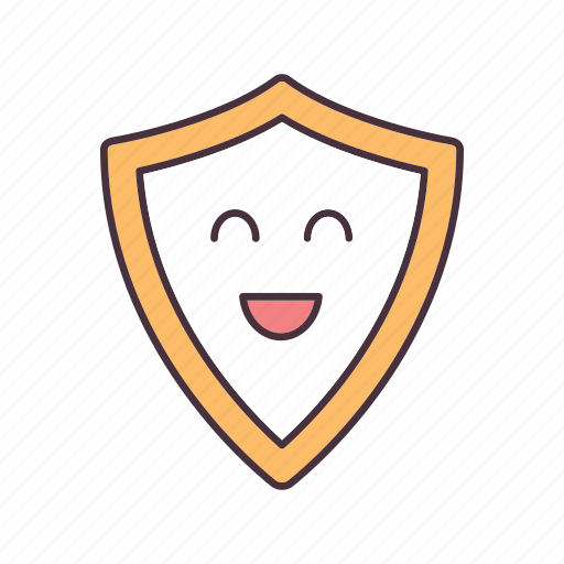 Emoji, emoticon, laugh, protection, safety, shield, smile icon - Download on Iconfinder