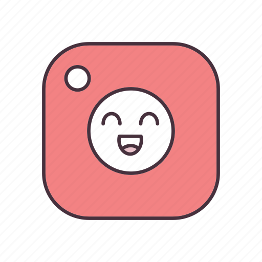 App, cheerful, emoji, emoticon, happy, smile, social media icon - Download on Iconfinder