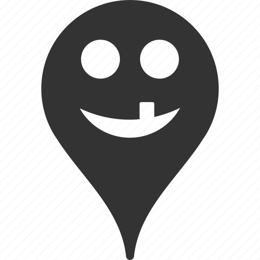 Emoticon, emotion, pointer, position, smile, tooth, map marker icon - Download on Iconfinder