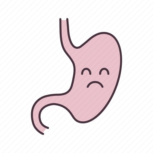 Digestive, disease, gastrointestinal, sad, stomach, tract, unhealthy icon - Download on Iconfinder