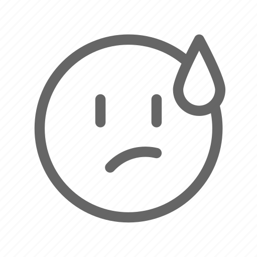 Awkward, drop, emoji, emoticon, smiley icon - Download on Iconfinder